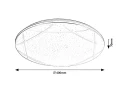 Plafon Oswald srebrny Ø 40cm. LED Starlight 24W 4000K Rabalux 5066 | 5998250350660 noxbox lampynox www.lampynox.pl