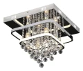 Lampa sufitowa z kryształami Pallas chrom szer. 40cm. 4xE14 + LED 3 step dim 36W 4000K Rabalux 2239 | 5998250322391 noxbox lampynox www.lampynox.pl