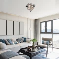 Lampa sufitowa z kryształami Pallas chrom szer. 30cm. 4xE14 + LED 3 step dim 23W 4000K Rabalux 2238 | 5998250322384 noxbox lampynox www.lampynox.pl