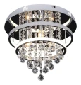 Lampa sufitowa z kryształami Pallas chrom Ø 40cm. 3xE14 + LED 3 step dim 32W 4000K Rabalux 2237 | 5998250322377 noxbox lampynox www.lampynox.pl