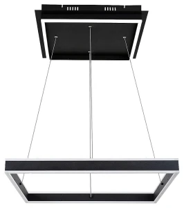 Quadro czarny mat LED 60W 4000K Lampa wisząca