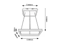 Lampa wisząca Quadro czarny mat LED 60W 4000K Rabalux 3085 | 5998250330853 noxbox lampynox www.lampynox.pl