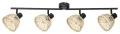 Spot Rattan czarny mat | beż 4xE14 Rabalux 3136 | 5998250331362 noxbox lampynox www.lampynox.pl
