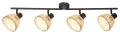 Spot Rattan czarny mat | beż 4xE14 Rabalux 3136 | 5998250331362 noxbox lampynox www.lampynox.pl