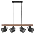Lampa wisząca Rotem orzech | czarny mat 4xE14 Rabalux 3300 | 5998250333007 noxbox lampynox www.lampynox.pl