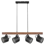 Rotem orzech | czarny mat 4xE14 Lampa wisząca