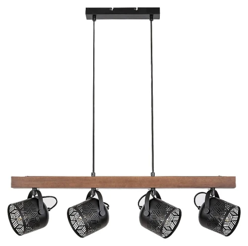 Lampa wisząca Rotem orzech | czarny mat 4xE14 Rabalux 3300 | 5998250333007 noxbox lampynox www.lampynox.pl