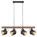 Lampa wisząca Rotem orzech | czarny mat 4xE14 Rabalux 3300 | 5998250333007 noxbox lampynox www.lampynox.pl