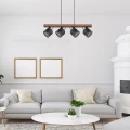 Lampa wisząca Rotem orzech | czarny mat 4xE14 Rabalux 3300 | 5998250333007 noxbox lampynox www.lampynox.pl