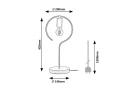 Lampka stołowa Rufin czarny | brąz E27 Rabalux 3220 | 5998250332208 noxbox lampynox www.lampynox.pl