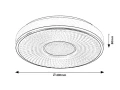 Plafon Sedona czarny | biały Ø 40cm. LED Starlight 24W 4000K Rabalux 2119 | 5998250321196 noxbox lampynox www.lampynox.pl