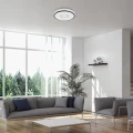 Plafon Sedona czarny | biały Ø 40cm. LED Starlight 24W 4000K Rabalux 2119 | 5998250321196 noxbox lampynox www.lampynox.pl