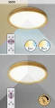 Plafon Sherwood brąz Ø 49cm. LED Dim. Starlight 50W 3000-6500K Pilot Rabalux 3500 | 5998250335001 noxbox lampynox www.lampynox.pl