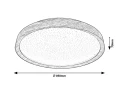 Plafon Sherwood brąz Ø 49cm. LED Dim. Starlight 50W 3000-6500K Pilot Rabalux 3500 | 5998250335001 noxbox lampynox www.lampynox.pl