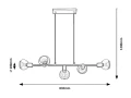 Lampa wisząca Sullivan czarny 5xE14 Rabalux 3297 | 5998250332970 noxbox lampynox www.lampynox.pl