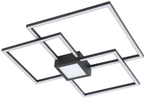Thabita czarny mat LED 3 step dim 38W 4000K Lampa sufitowa ściemnialna