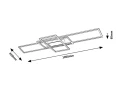Lampa sufitowa ściemnialna Thabita chrom satyna LED Dim. Pilot 54W 3000-6500 Rabalux 6869 | 5998250368696 noxbox lampynox www.lampynox.pl