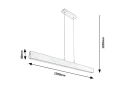 Lampa wisząca ściemnialna Tithania aluminium szczotkowane LED Dim. 24W 2700-6500K Rabalux 6670 | 5998250366708 noxbox lampynox www.lampynox.pl