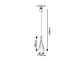 Lampa wisząca Trincola srebrny Ø 19cm. E27 Rabalux 5311 | 5998250353111 noxbox lampynox www.lampynox.pl