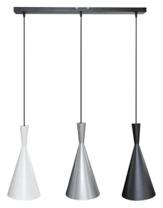 Trincola biały | srebrny | czarny 3xE27 Lampa wisząca