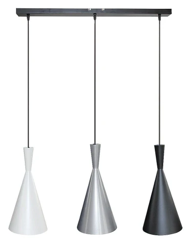 Lampa wisząca Trincola biały | srebrny | czarny 3xE27 Rabalux 5312 | 5998250353128 noxbox lampynox www.lampynox.pl