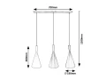 Lampa wisząca Trincola biały | srebrny | czarny 3xE27 Rabalux 5312 | 5998250353128 noxbox lampynox www.lampynox.pl