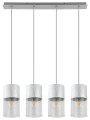 Lampa wisząca Zelkova aluminium szczotkowane 4xE27 Rabalux 3156 | 5998250331560 noxbox lampynox www.lampynox.pl