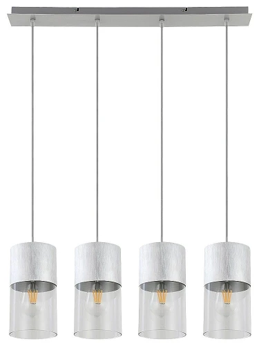 Lampa wisząca Zelkova aluminium szczotkowane 4xE27 Rabalux 3156 | 5998250331560 noxbox lampynox www.lampynox.pl