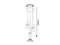 Lampa wisząca Zelkova aluminium szczotkowane Ø 30cm. 3xE27 Rabalux 3155 | 5998250331553 noxbox lampynox www.lampynox.pl