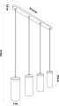 Lampa sufitowa BARREL 4 Biała GU10 8533409 noxbox lampynox www.lampynox.pl