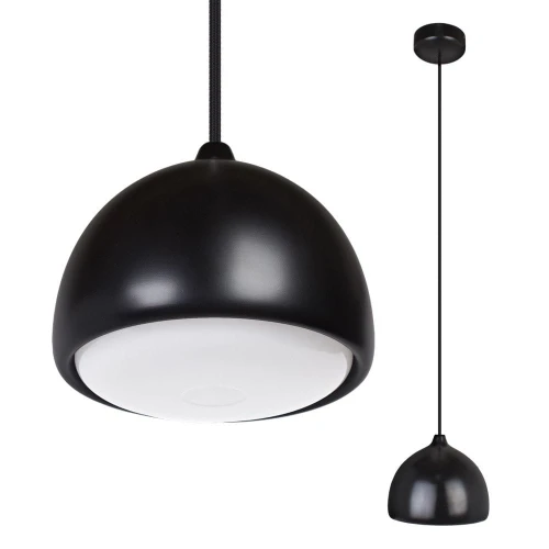 Lampa sufitowa ACORN I Olcha | Czarna farba | Czarna E27 noxbox lampynox www.lampynox.pl