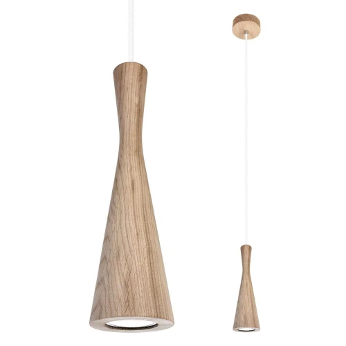 Lampa sufitowa VEGAS Dąb | Biała GU10 noxbox lampynox www.lampynox.pl