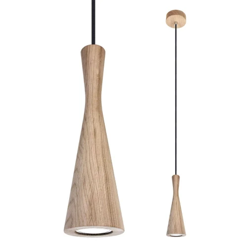 Lampa sufitowa VEGAS Dąb | Biała GU10 noxbox lampynox www.lampynox.pl