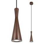 VEGAS Orzech | Czarna GU10 Lampa wisząca
