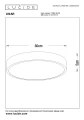 Lampa sufitowa UNAR czarny śr. 30cm. LED 3 step dim 18W 2700K Lucide 79185/30/30 | 5411212791870 noxbox lampynox www.lampynox.pl