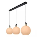 Lampa wisząca JULIUS Opal szer. 105cm. 3xE27 Lucide 34438/03/61 | 5411212343499 noxbox lampynox www.lampynox.pl