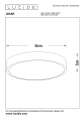 Lampa sufitowa UNAR matowe złoto | mosiądz śr. 30cm. LED 3 step dim 18W 2700K Lucide 79185/30/02 | 5411212791863 noxbox lampynox www.lampynox.pl