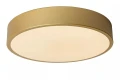 Lampa sufitowa UNAR matowe złoto | mosiądz śr. 30cm. LED 3 step dim 18W 2700K Lucide 79185/30/02 | 5411212791863 noxbox lampynox www.lampynox.pl