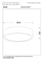 Lampa sufitowa UNAR czarny śr. 20cm. LED 3 step dim 12W 2700K Lucide 79185/20/30 | 5411212791856 noxbox lampynox www.lampynox.pl