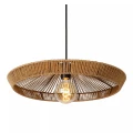 Lampa rattanowa wisząca YUNKAI brąz Ø 50cm E27 Lucide 10413/50/72 | 5411212105691 noxbox lampynox www.lampynox.pl