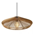 Lampa rattanowa wisząca YUNKAI brąz Ø 50cm E27 Lucide 10413/50/72 | 5411212105691 noxbox lampynox www.lampynox.pl