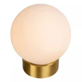 Lampka stołowa JORIT opal | mosiądz Ø 20cm E27 Lucide 45563/20/61 | 5411212452139 noxbox lampynox www.lampynox.pl