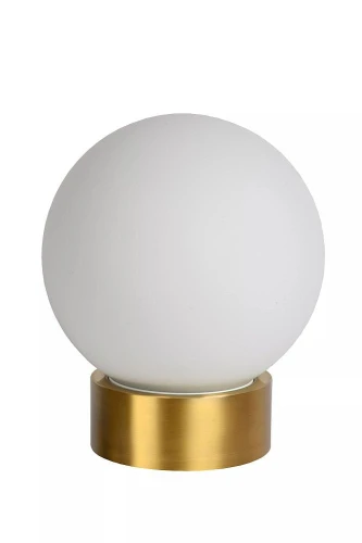 Lampka stołowa JORIT opal | mosiądz Ø 20cm E27 Lucide 45563/20/61 | 5411212452139 noxbox lampynox www.lampynox.pl