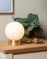 Lampka stołowa JORIT opal | mosiądz Ø 20cm E27 Lucide 45563/20/61 | 5411212452139 noxbox lampynox www.lampynox.pl