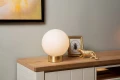 Lampka stołowa JORIT opal | mosiądz Ø 25cm E27 Lucide 45563/25/61 | 5411212452146 noxbox lampynox www.lampynox.pl