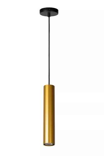 Lampa wisząca POLYGON matowe złoto | mosiądz Ø 5,6cm GU10 Lucide 35414/30/02 | 5411212351852 noxbox lampynox www.lampynox.pl