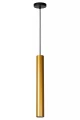 Lampa wisząca POLYGON matowe złoto | mosiądz Ø 5,6cm GU10 Lucide 35414/45/02 | 5411212351869 noxbox lampynox www.lampynox.pl