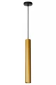 Lampa wisząca POLYGON matowe złoto | mosiądz Ø 5,6cm GU10 Lucide 35414/45/02 | 5411212351869 noxbox lampynox www.lampynox.pl