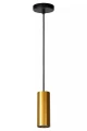 Lampa wisząca POLYGON matowe złoto | mosiądz Ø 5,6cm GU10 Lucide 35414/15/02 | 5411212351845 noxbox lampynox www.lampynox.pl