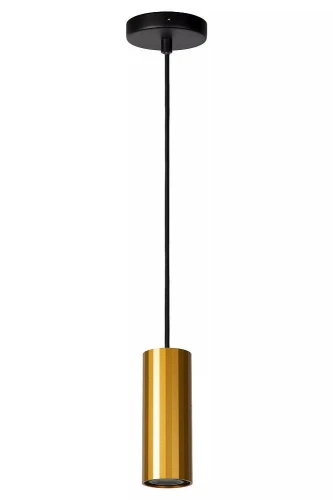 Lampa wisząca POLYGON matowe złoto | mosiądz Ø 5,6cm GU10 Lucide 35414/15/02 | 5411212351845 noxbox lampynox www.lampynox.pl